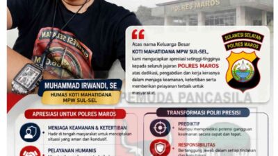 Polri untuk Masyarakat, KOTI Mahatidana MPW Sulsel Apresiasi Kinerja Polres Maros Hari Bhayangkara Ke-80
