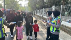 Polres Maros Sosialisasikan Penerimaan SMA Kemala Taruna Bhayangkara di Car Free Day