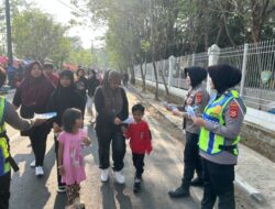 Polres Maros Sosialisasikan Penerimaan SMA Kemala Taruna Bhayangkara di Car Free Day