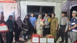 Polisi Bersama Masyarakat, Kapolsek Lau Salurkan Bantuan Sembako dan Terpal kepada Warga Korban Kebakaran